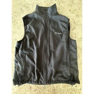Columbia Black Zip Up Vest Size M Lightweight Outdoor